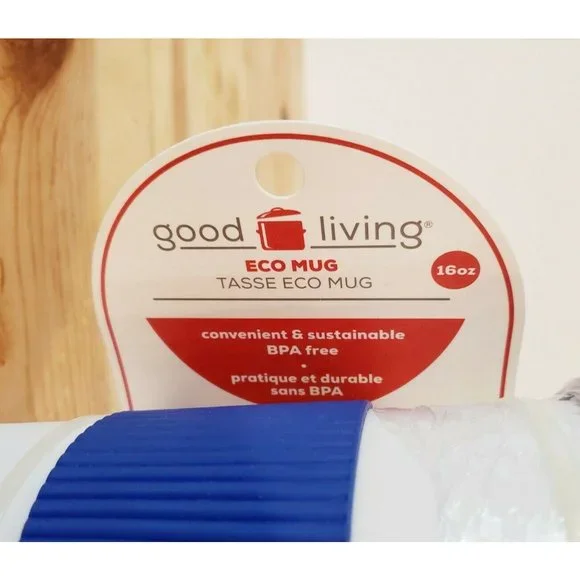Good Living ECO MUG NEW 16 Ounce BPA FREE Twist On Lid Hand Grip - Picture 4 of 4